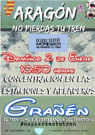 Imagen Concentración Grañén por el tren
